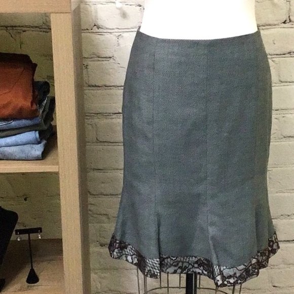 Rebecca Taylor Lace Trim Mermaid Skirt Size 6 - Picture 1 of 5